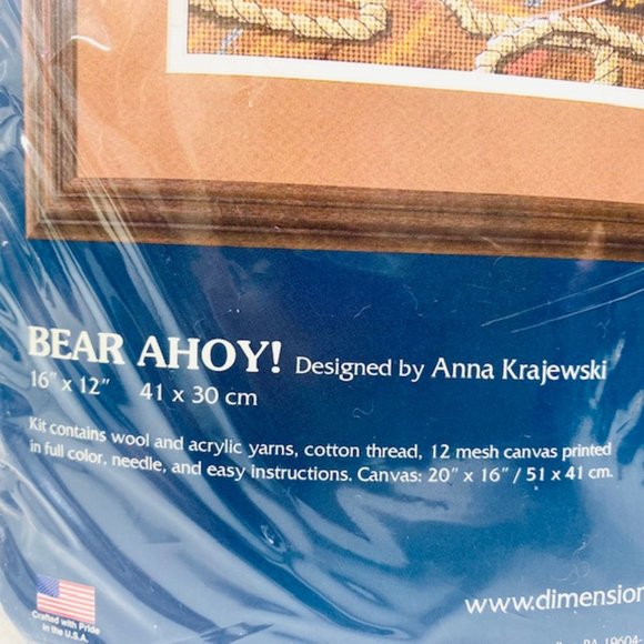 Sunset Needlepoint Kit "Bear Ahoy" - New/Sealed  (2001) - Picture 3 of 4